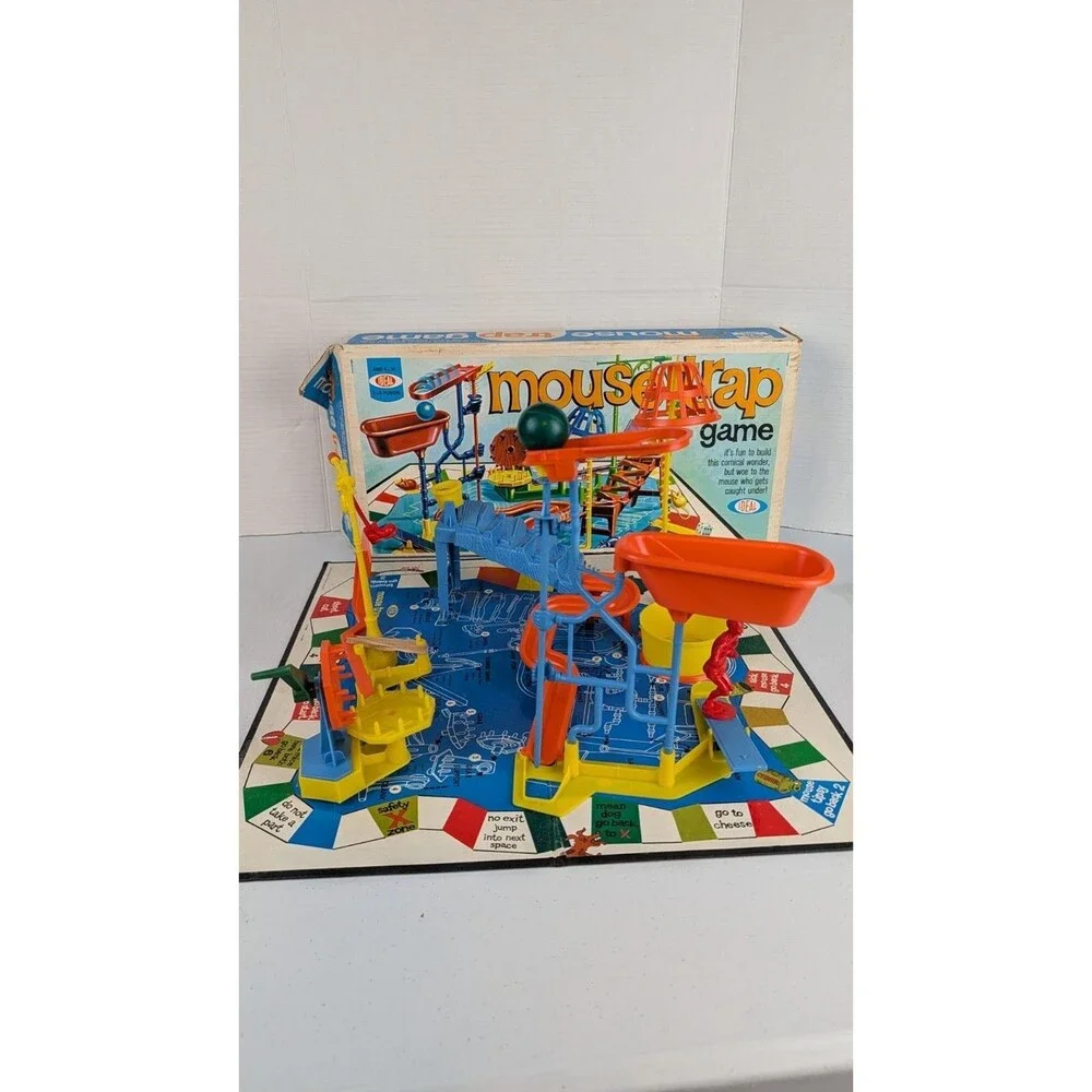 Vtg  1975 Ideal Mouse Trap Board Game 3D Complete With Instructions